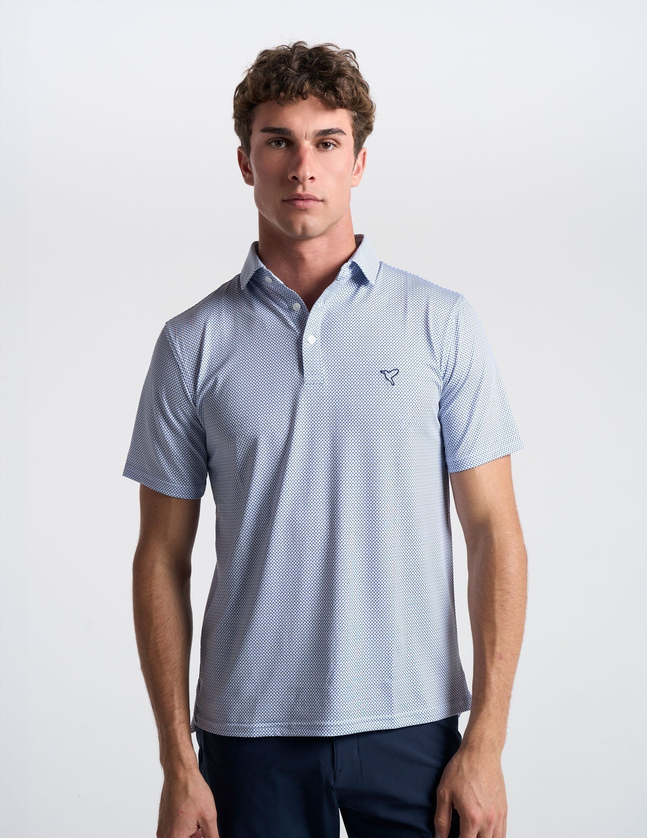 NoFlop Golf Polo - Blue Bowtie (The Texas Wedge Enthusiast)